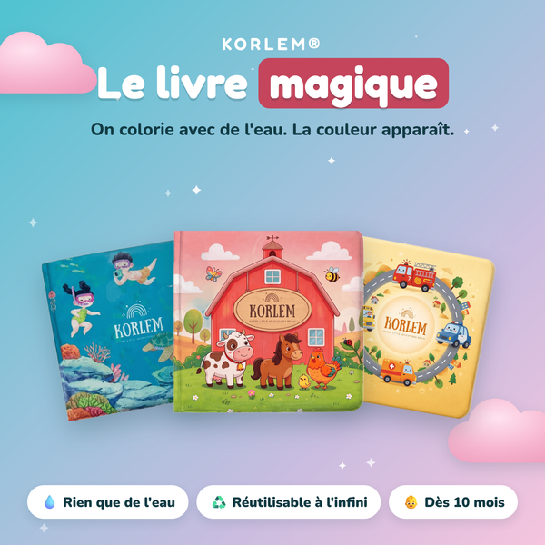Livre magique Korlem® – Coloriage à l'eau