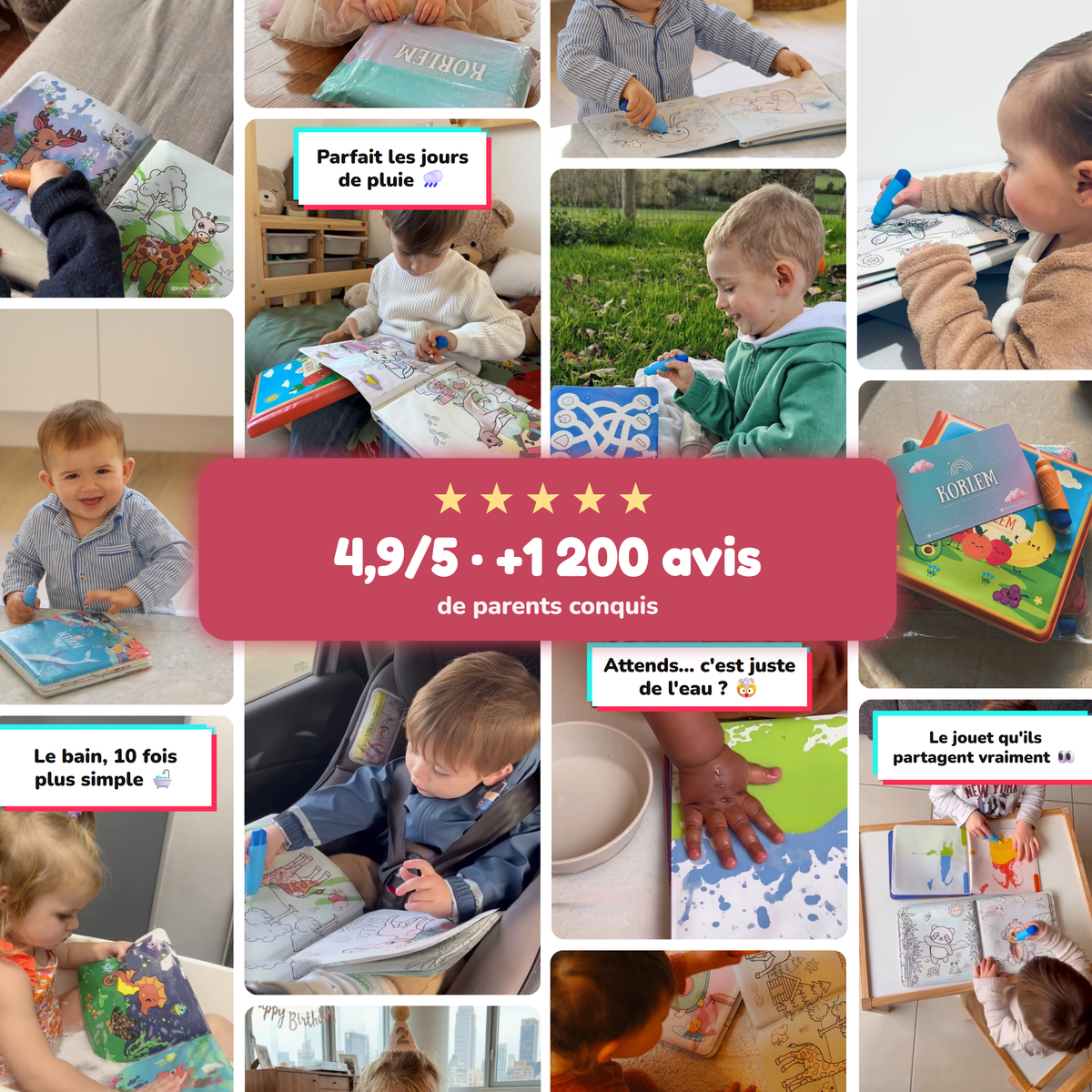 Livre magique Korlem® – Coloriage à l'eau