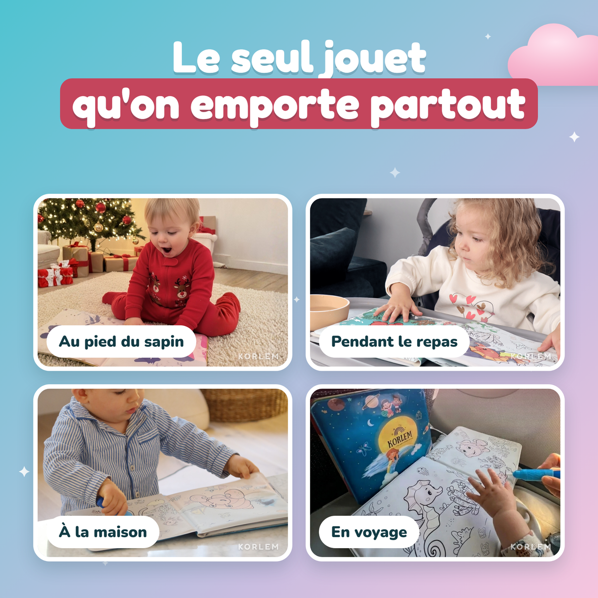 Livre magique Korlem® – Coloriage à l'eau