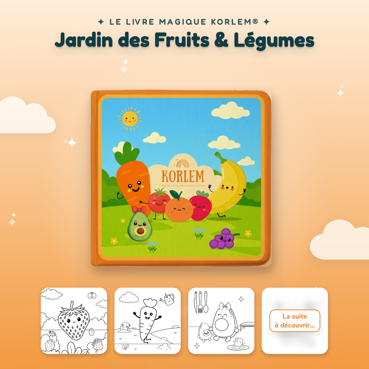 Aperçu du livre Jardin des Fruits & Légumes : pages en noir et blanc