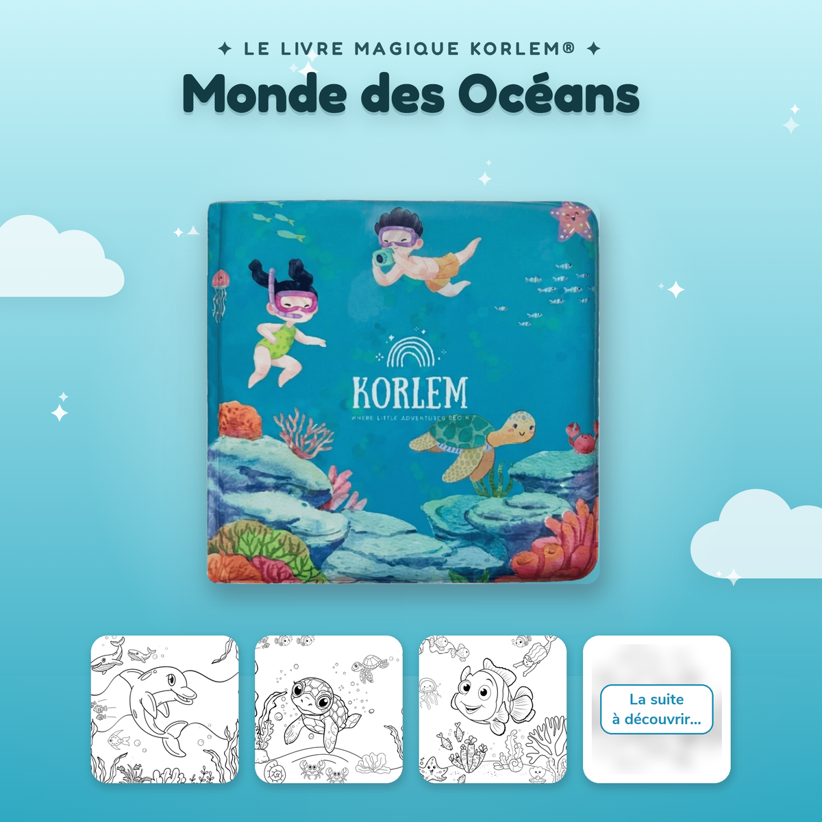 Aperçu du livre Monde des Océans : pages en noir et blanc